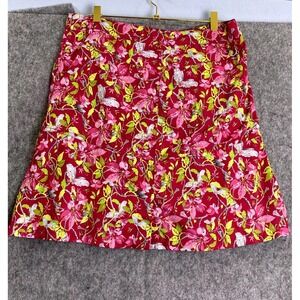 Daily Sports Pink Floral Golf Skort‎ 16 US Stretch Mesh Lining Athletic Tennis